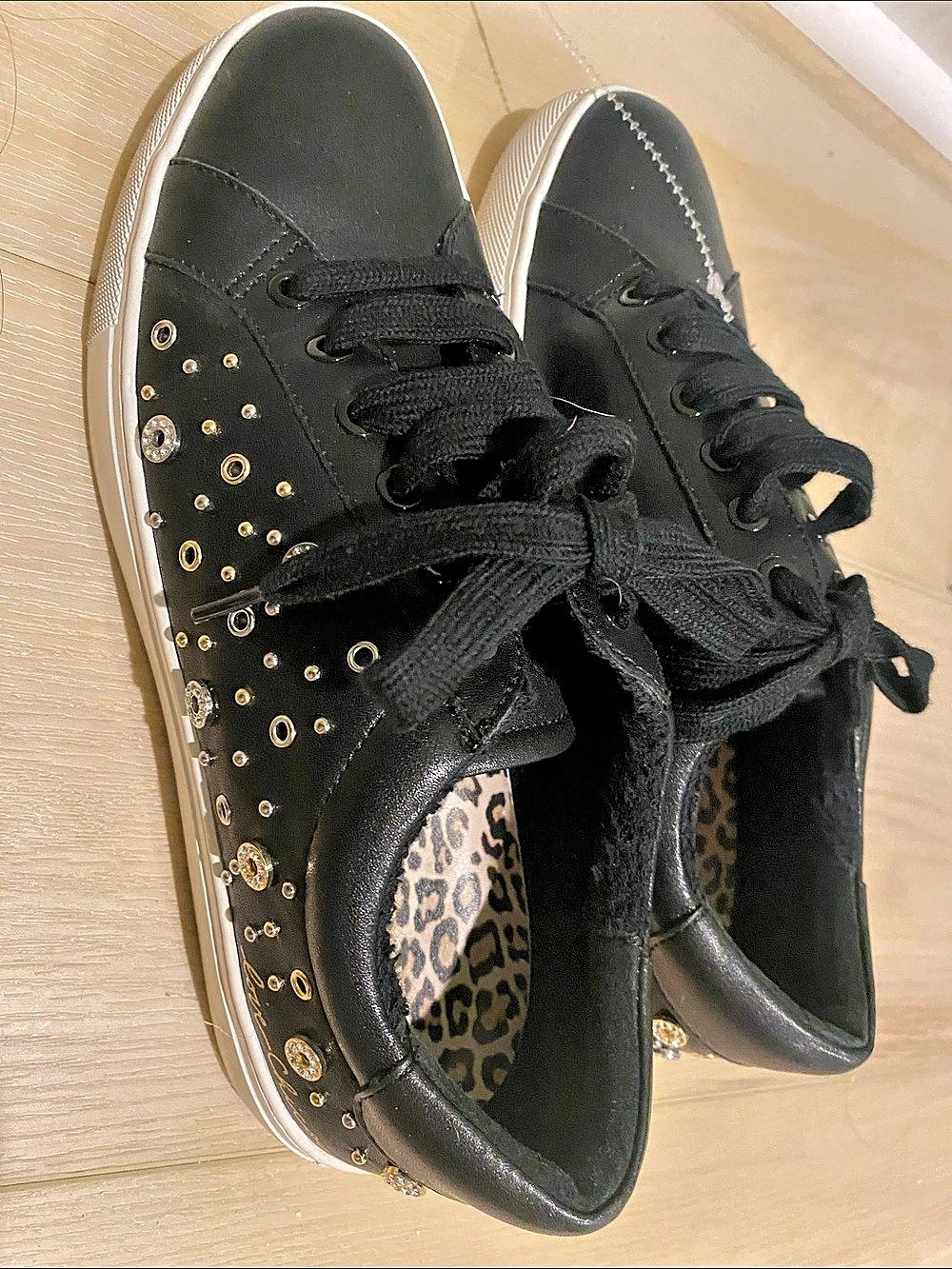 Chico’s Studded Sneakers in Black & White